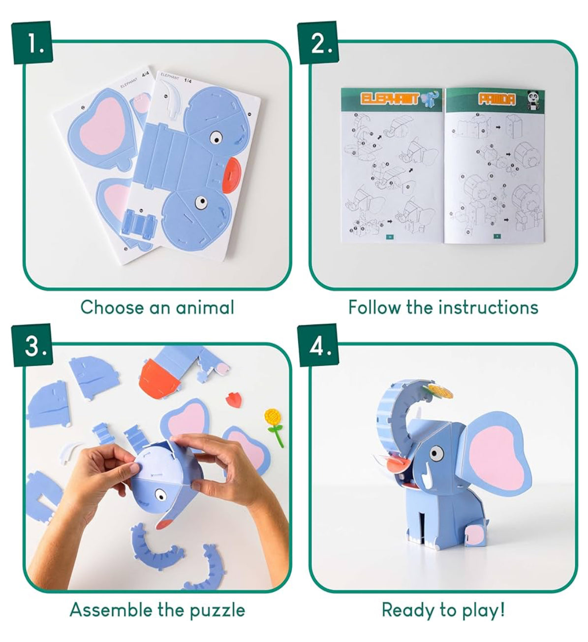 3D Puzzle Kit For Kids & Adults Jungle Pack, Educational Kids Toys, Creative