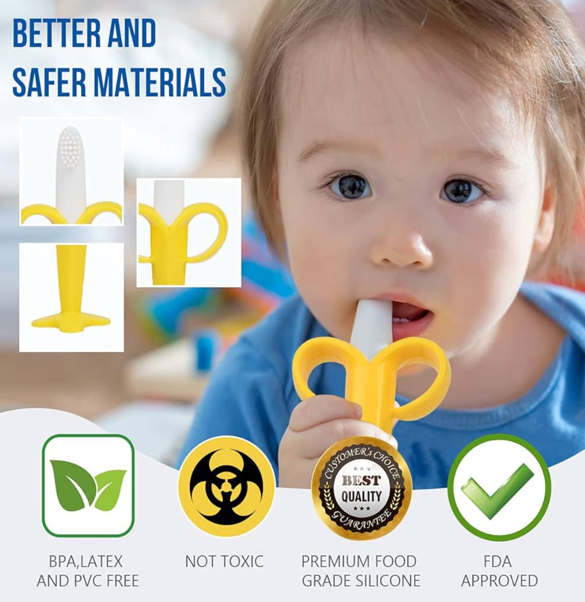 Vicloon Silicone Teething Toys for Baby's 7PCS Teething Kit