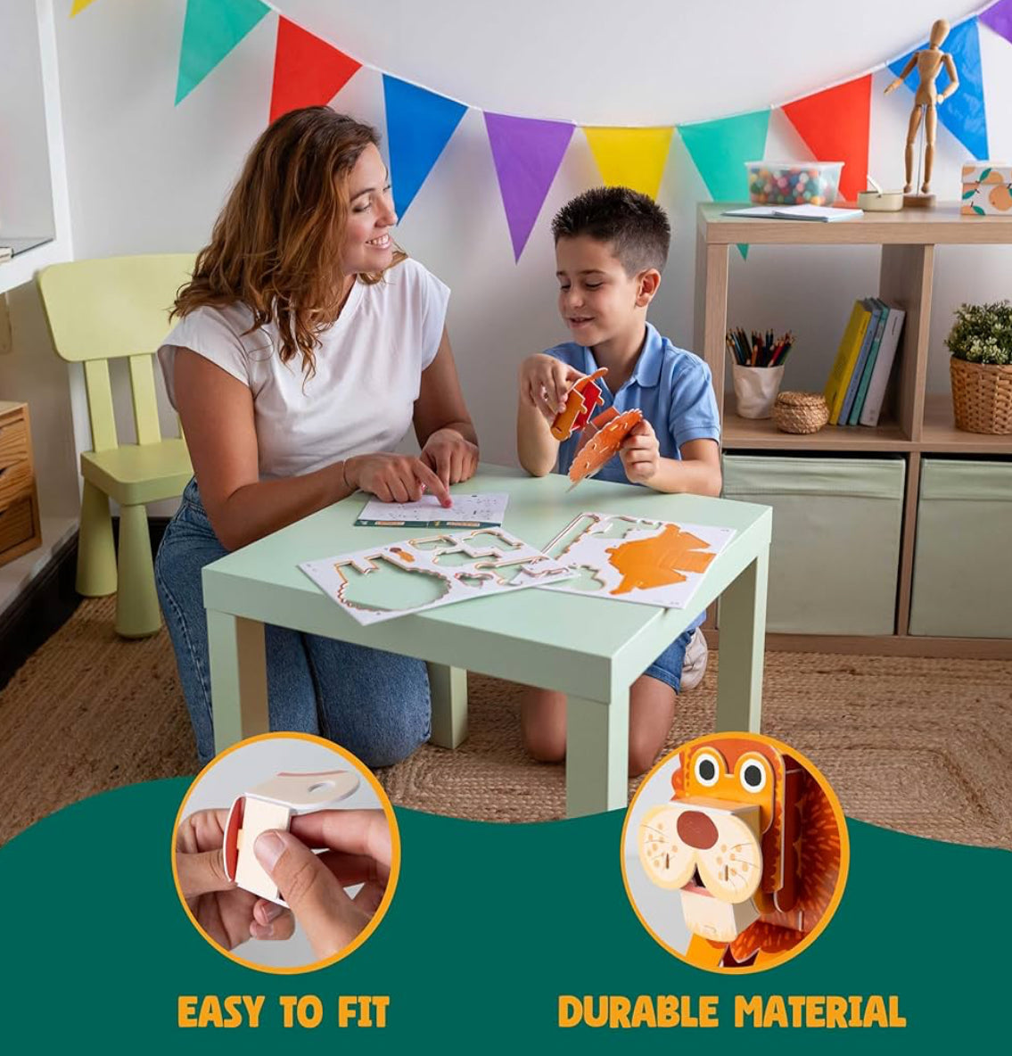 3D Puzzle Kit For Kids & Adults Jungle Pack, Educational Kids Toys, Creative