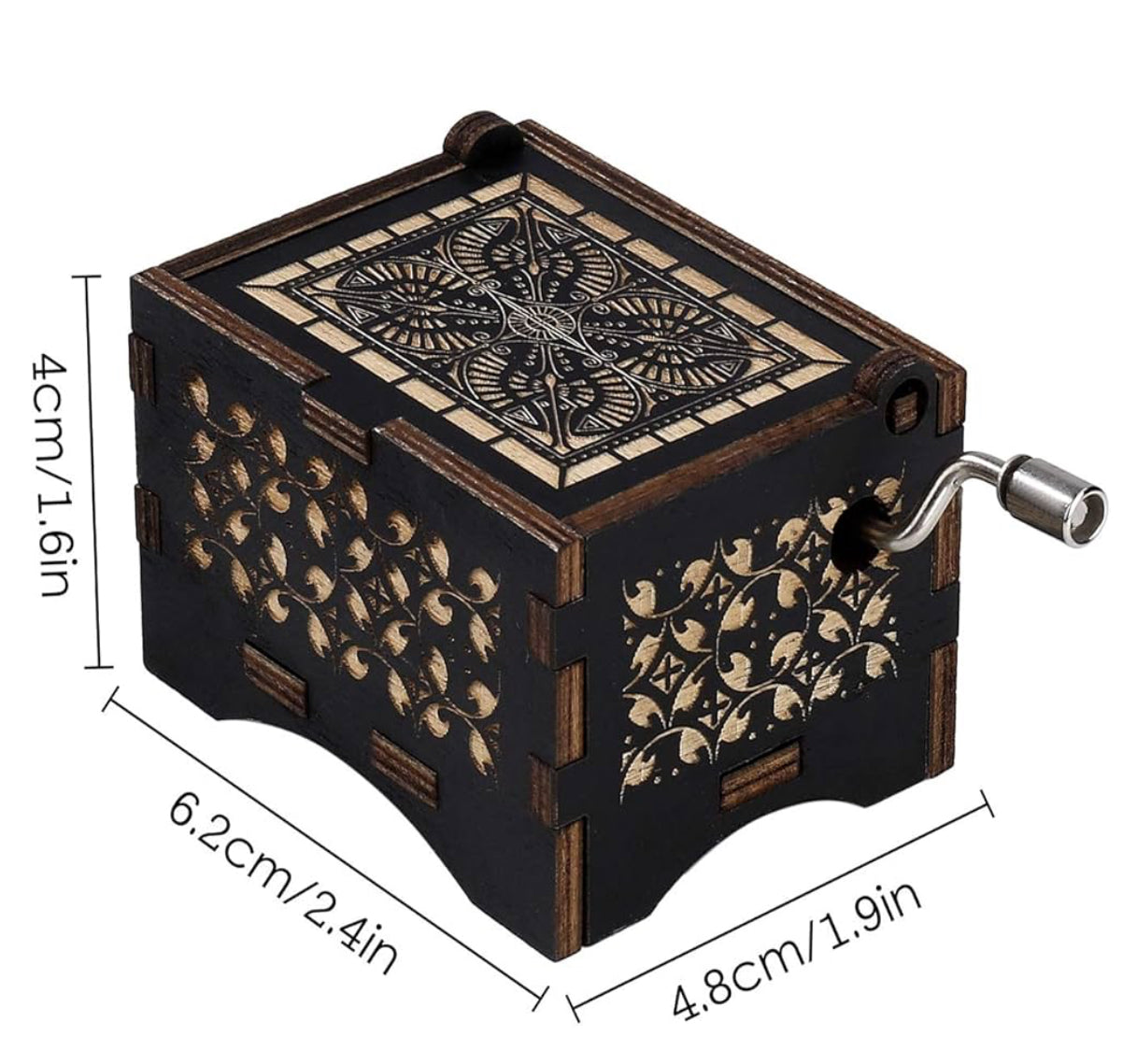 Wooden Hand Crank Music Box, You Are My Sunshine Musical Box