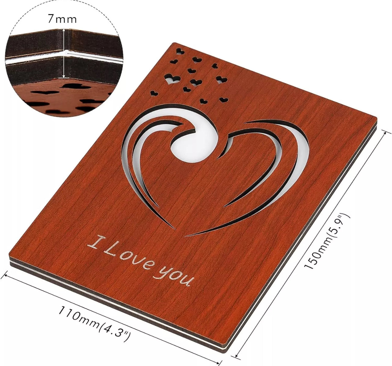 True Bamboo and Wooden Love Cards